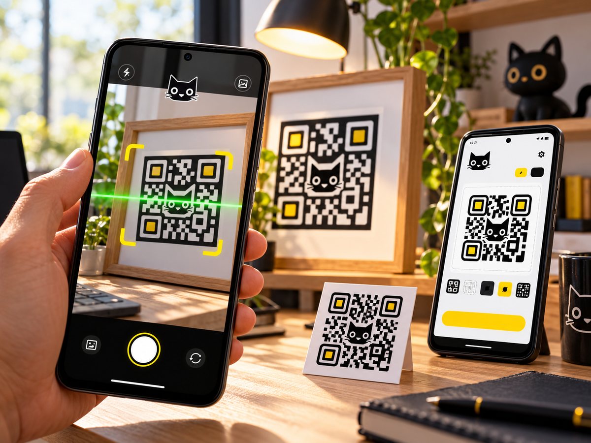 Aplikacja do kodów QR szanująca prywatność. QR Kot!